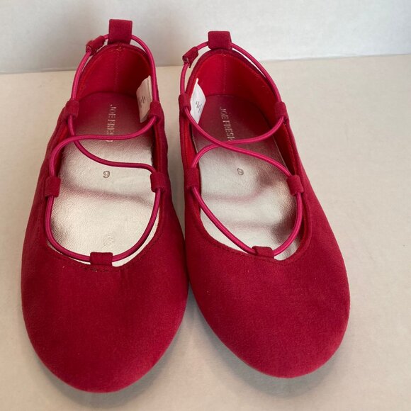 Joe Fresh Red Dress Shoes Velvet Slip-On - Picture 2 of 6